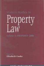 Modern Studies in Property Law - Volume 1