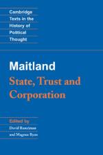 Maitland: State, Trust and Corporation af F. W. Maitland
