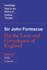 Sir John Fortescue: On the Laws and Governance of England af John Fortescue