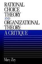 Rational Choice Theory and Organizational Theory af Mary Zey