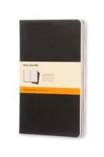 Moleskine Ruled Cahier L - Black Cover (3 Set)