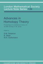 Advances in Homotopy Theory