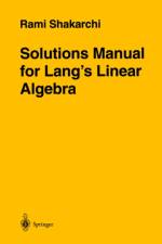 Solutions Manual for Lang's Linear Algebra af Rami Shakarchi
