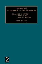 Research on Negotiation in Organizations