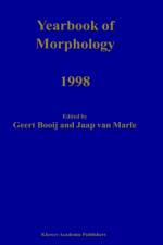 Yearbook of Morphology 1998
