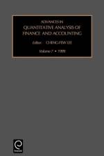 Advances in Quantitative Analysis of Finance and Accounting