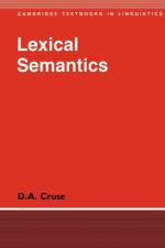 Lexical Semantics af D. A. (University of Manchester) Cruse