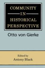 Community in Historical Perspective af Otto Gierke