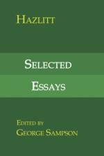 Selected Essays af W. Hazlitt