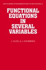 Functional Equations in Several Variables af J. (University of Waterloo Aczel
