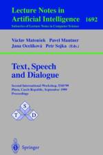 Text, Speech and Dialogue