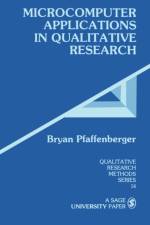 Microcomputer Applications in Qualitative Research af Bryan Pfaffenberger