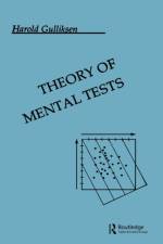 Theory of Mental Tests af Harold Gulliksen