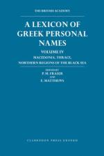 Lexicon of Greek Personal Names Volume IV