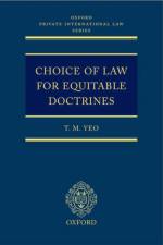 Choice of Law for Equitable Doctrines af T M (Associate Professor in the Faculty of Law Yeo
