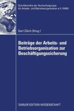 Beitrage Der Arbeits- Und Betriebsorganisation Zur Beschaftigungssicherung