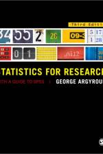 Statistics for Research af George Argyrous