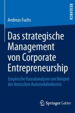Das Strategische Management Von Corporate Entrepreneurship af Dr Andreas (Universitat Heidelberg) Fuchs