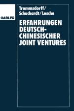 Erfahrungenglish Deutsch-Chinesischer Joint Venglishtures af Volker Trommsdorff