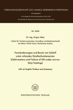Formanderungen Und Bruch Von Schluff Unter Schmalen Streifenfundamenten af Jurgen Altes