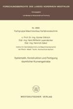 Systematik, Konstruktion Und Fertigung Raumlicher Kurvengetriebe af Gunter Dittrich