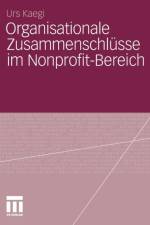 Organisationale Zusammenschlusse Im Nonprofit-Bereich af Urs Kaegi