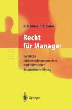 Recht Fur Manager af Michael P Zerres