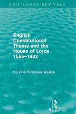English Constitutional Theory and the House of Lords 1556-1832 (Routledge Revivals) af Corinne Weston