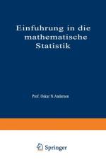 Einfuhrung in Die Mathematische Statistik af Oskar N Anderson