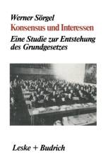 Konsensus Und Interessen af Werner Soergel