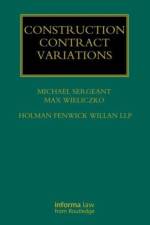 Construction Contract Variations af Michael Sergeant