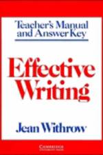 Effective Writing Teacher's manual af Jean Withrow