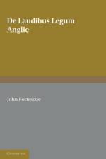 De Laudibus Legum Anglie af John Fortescue