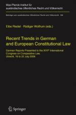 Recent Trends in German and European Constitutional Law