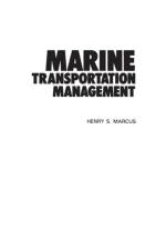 Marine Transportation Management af Henry S. Marcus