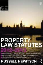 Property Law Statutes 2012-2013