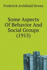 Some Aspects Of Behavior And Social Groups (1915) af Archibald Dewey Frederick