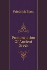 Pronunciation Of Ancient Greek af Blass Friedrich