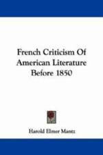 French Criticism Of American Literature Before 1850 af Elmer Mantz Harold