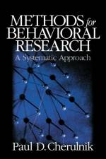 Methods for Behavioral Research af Paul David Cherulnik