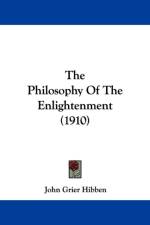 Philosophy Of The Enlightenment (1910) af Grier Hibben John