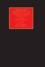 Hebrew Bible Manuscripts in the Cambridge Genizah Collections: Volume 3, Taylor-Schechter Additional Series 1-31 af M. C. (University of Leeds) Davis