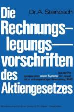 Die Rechnungslegungsvorschriften Des Aktiengesetzes 1965 af Adalbert Steinbach