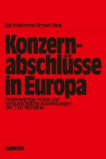 Konzernabschlusse in Europa af E. G. Bartholomew