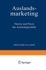 Auslandsmarketing af Erwin Georg Walldorf