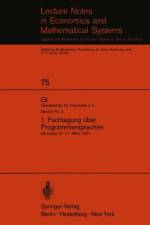 1. Fachtagung Uber Programmiersprachen