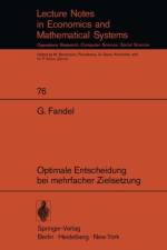 Optimale Entscheidung bei Mehrfacher Zielsetzung af Gunter Fandel
