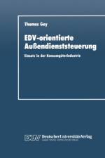 EDV-orientierte Aussendienststeuerung af Thomas Gey