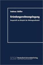 Grundungsrechnungslegung af Andreas Schiller