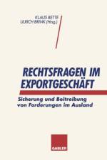Rechtsfragen Im Exportgeschaft